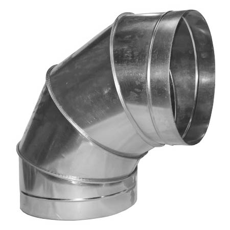 Отвод 90° Ø350 оцинк. сталь