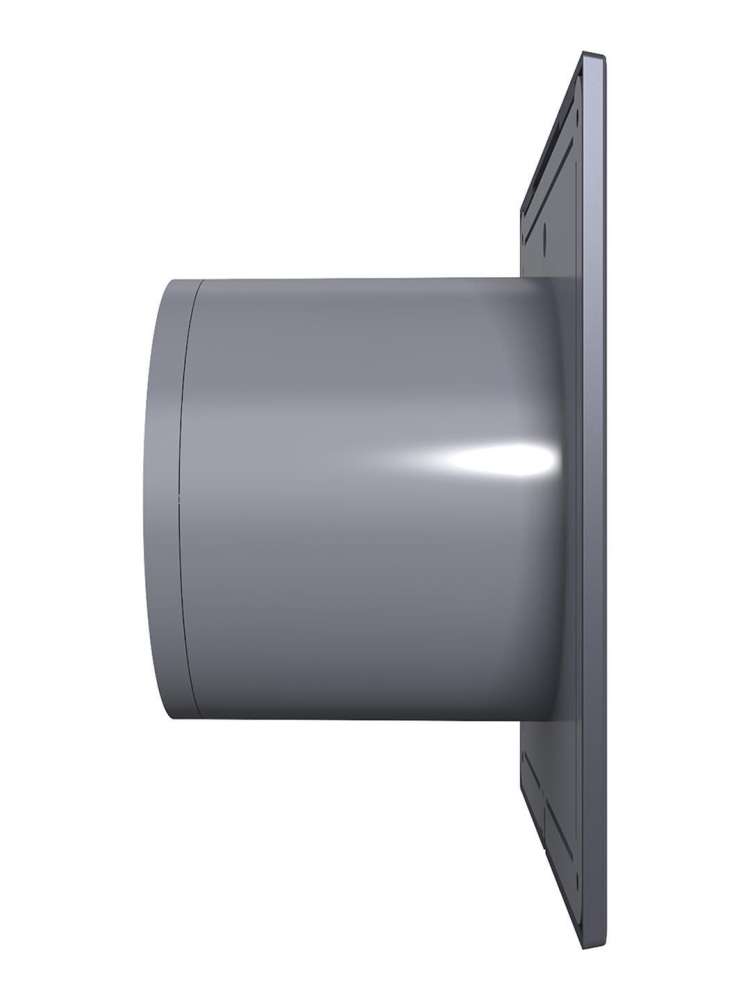 Вентилятор накладной SLIM D100 обратный клапан Dark gray metal DICITI